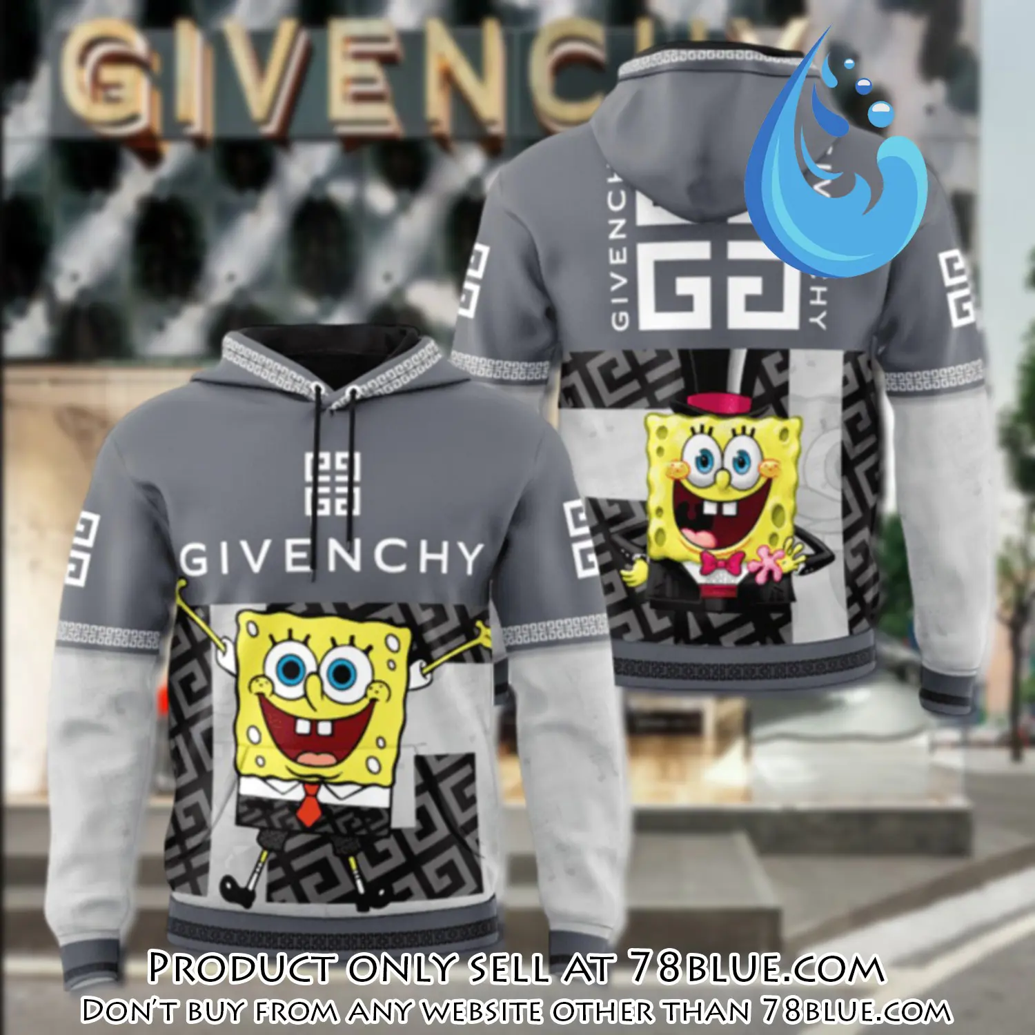 Givenchy spongebob unisex hoodie luxury brand gifts  jh2040 78b0427635